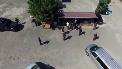 akaryakit kacakciligi -  Kaçak akaryakıt istasyonuna baskın havadan görüntülendi... Baskında 450 litre yakıt ele geçirildi  Videosu