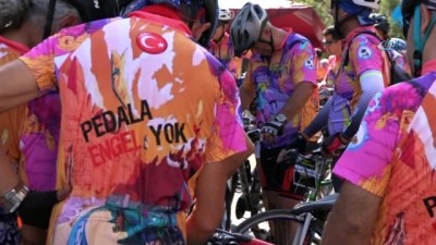 bisiklet turu - Bisiklet tutkunları 'pedalda engel yok' sloganı ile 450 kilometre pedal çevirecek  Videosu