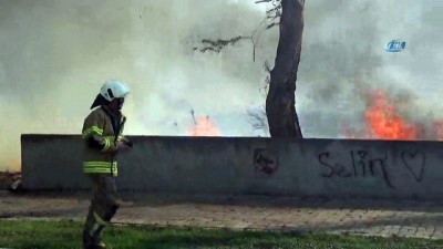  İzmir’de ot yangını paniğe sebep oldu