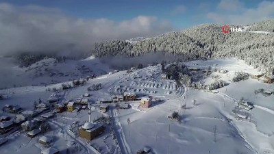 kayak tutkunlari -  2 bin rakımlı yaylada kar manzaraları havadan görüntülendi  Videosu