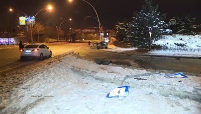 Aracının kazada fırlayan lastiklerinden birini bırakıp üç tekerle kaçtı - ANKARA 