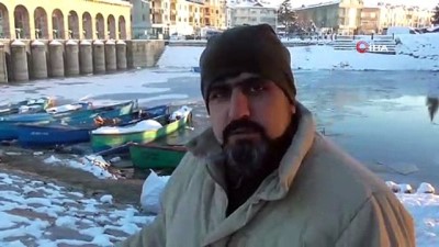 buz kutlesi -  Beyşehir Gölü Milli Parkı’nda günbatımı ve kış manzarası  Videosu