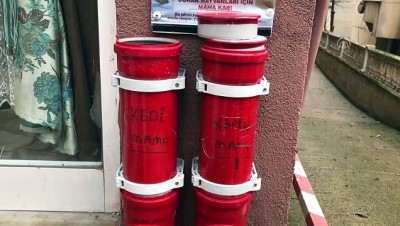 Su borusundan kalıcı mama kabı - TEKİRDAĞ 