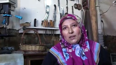 demircilik - Avcı bıçakları 'demirci Dilek'in elinden çıkıyor - ÇORUM  Videosu