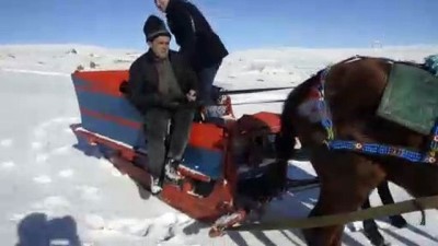 Çıldır Gölü'nün vazgeçilmezi atlı kızaklar - ARDAHAN 