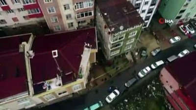 polis -  Kağıthane'de çöken istinat duvarı havadan görüntülendi  Videosu