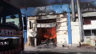 polis - Mobilya atölyesinde yangın - KAYSERİ  Videosu
