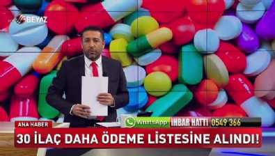 30  ilaç daha ödeme listesine alındı