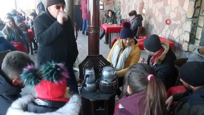  Bendimahi Çayı kısmen dondu... Eşsiz manzalar oluştu 