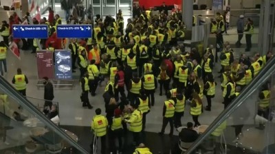 Video | Almanya: Havaalanlarında güvenlik personeli greve gidiyor