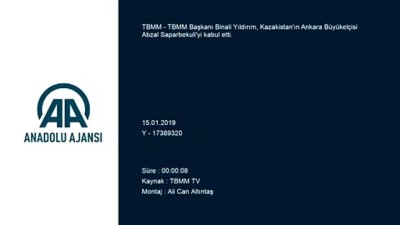 TBMM Başkanı Yıldırım, Kazakistan'ın Ankara Büyükelçisi Saparbekuli'yi kabul etti - TBMM