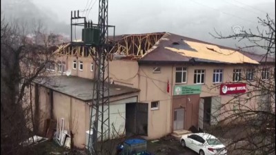 Şiddetli rüzgar çatı uçurdu - ORDU