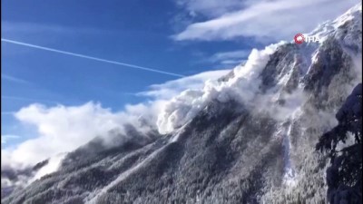  - Davos'ta dinamitle kontrollü çığ düşmesi