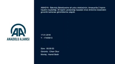 kirkoy - Devrilen yolcu otobüsünün dinlenme tesisindeki görüntüleri - AMASYA  Videosu