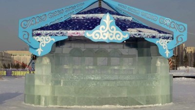 yan etki - Kazakistan'da uluslararası buz heykelleri yarışması - ASTANA  Videosu