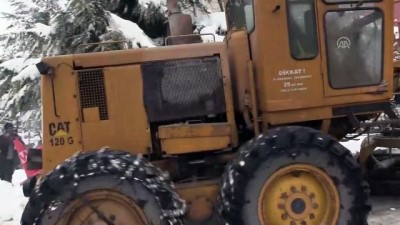 Safranbolu'da kar yağışı - Yol açma çalışmaları - KARABÜK
