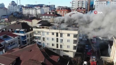 cati kati -  Beylikdüzü'nde korkutan çatı yangını havadan görüntülendi  Videosu
