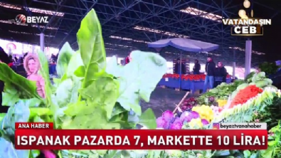 Ispanak pazarda 7  markette 10 lira