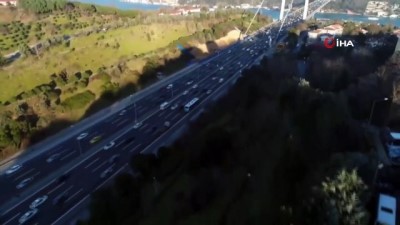 trafik yogunlugu -  İstanbul'da “karne” trafiği havadan görüntülendi Videosu