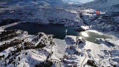 kuplu -  Sille Baraj Park ve çevresindeki kar manzarası havadan böyle görüntülendi  Videosu