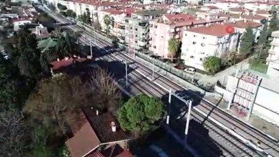 banliyo hatti -  Sona yaklaşılan Halkalı-Gebze Banliyö Hattı'nda devam eden çalışmalar havadan görüntülendi  Videosu