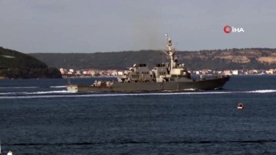 troy -  ABD savaş gemisi boğazdan geçti  Videosu