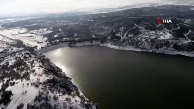  Ankara’nın su dolu barajları havadan görüntülendi 