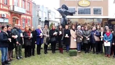 kadin haklari - Kadın cinayetleri Edirne'de protesto edildi - EDİRNE  Videosu