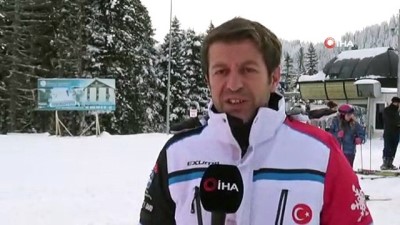  Karnesini alan Ilgaz Dağı'na kayağa koştu 