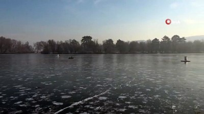 buz tutan gol -  Şeker Gölü buz tuttu  Videosu