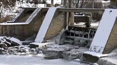 elektrik santrali - Soğuk hava barajı dondurdu - KARS  Videosu