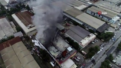 kuruyemis -  Çiğli'de yanan kuruyemiş fabrikası havadan görüntülendi Videosu