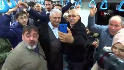  TBMM Başkanı Yıldırım Marmaray ile yolculuk yaptı 