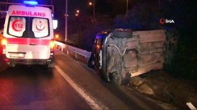  Üsküdar’da otomobil bariyerlere çarptı; 1 yaralı 