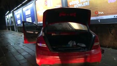alkol muayenesi -  Polisten kaçarken reklam panosuna çarptı  Videosu