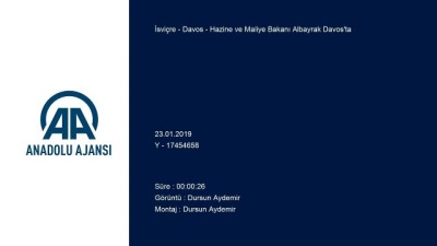 Hazine ve Maliye Bakanı Albayrak Davos'ta 