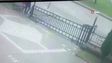 Kız çocuğunu kaçırma girişimi kamerada!