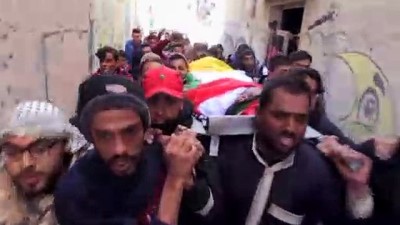 israil - Gazze şehidini uğurladı  Videosu