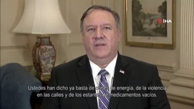 ispanyolca -  - Pompeo’dan İspanyolca video: 'Venezuela’ya demokrasiyi geri getirmek için çalışıyoruz'  Videosu