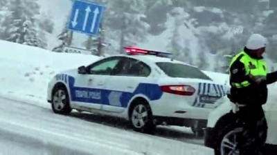 Konya'da ulaşıma kar engeli