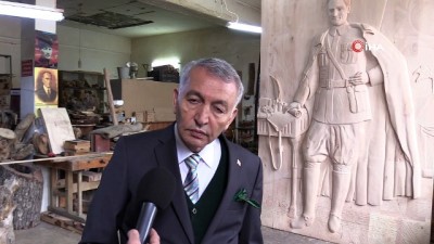portre -  Kayıp 'Mareşal Gazi Mustafa Kemal Paşa Tablosu' Isparta'da 3 boyutlu ahşaba işleniyor Videosu