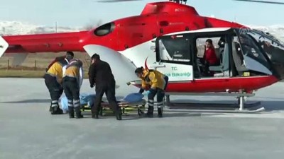 Sivas'ın ilk ambulans helikopteri KOAH hastası için havalandı 