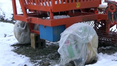 salda -  Soğuklara naylonlu önlem  Videosu