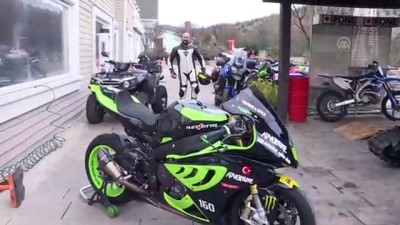 trafik kazasi - Ampute motosikletçi start almak istiyor - ANKARA  Videosu