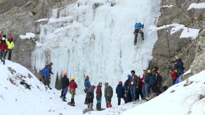 buz sarkitlari - Erzurum'da buz tırmanış festivali başladı  Videosu