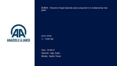 Bursa'da ev yangını 