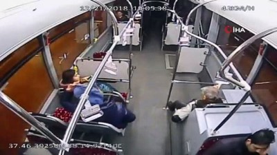  Kahraman otobüs şoförü yaralı yolcuyu hastaneye böyle yetiştirdi