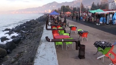 sempatik - Sahilde kurulan sobalar kaldırıldı - RİZE Videosu