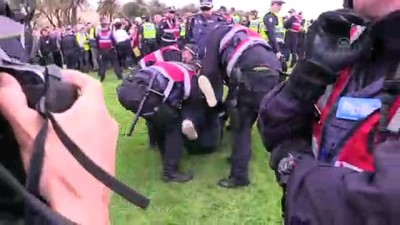 kordon - Avustralya’da karşıt gruplar arasında gerginlik - MELBOURNE  Videosu