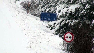 Beypazarı'nda kar yağışı ve sis - ANKARA